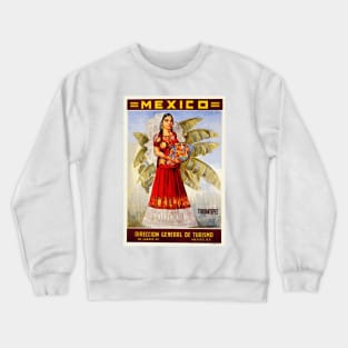 Tehuantepac - Vintage Mexico Travel Poster Design Crewneck Sweatshirt